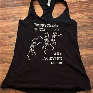 Black Graphic Tank Top